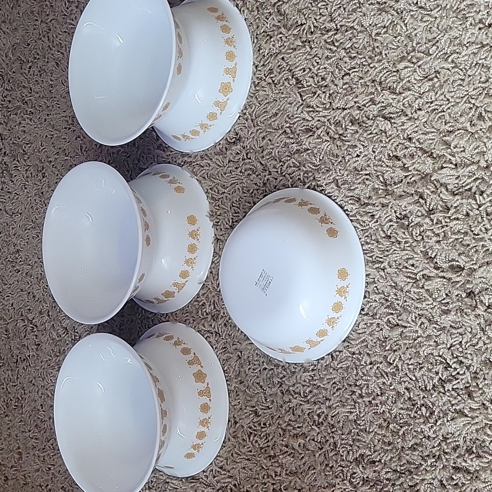 Corelle White Bowl with Gold Trim
